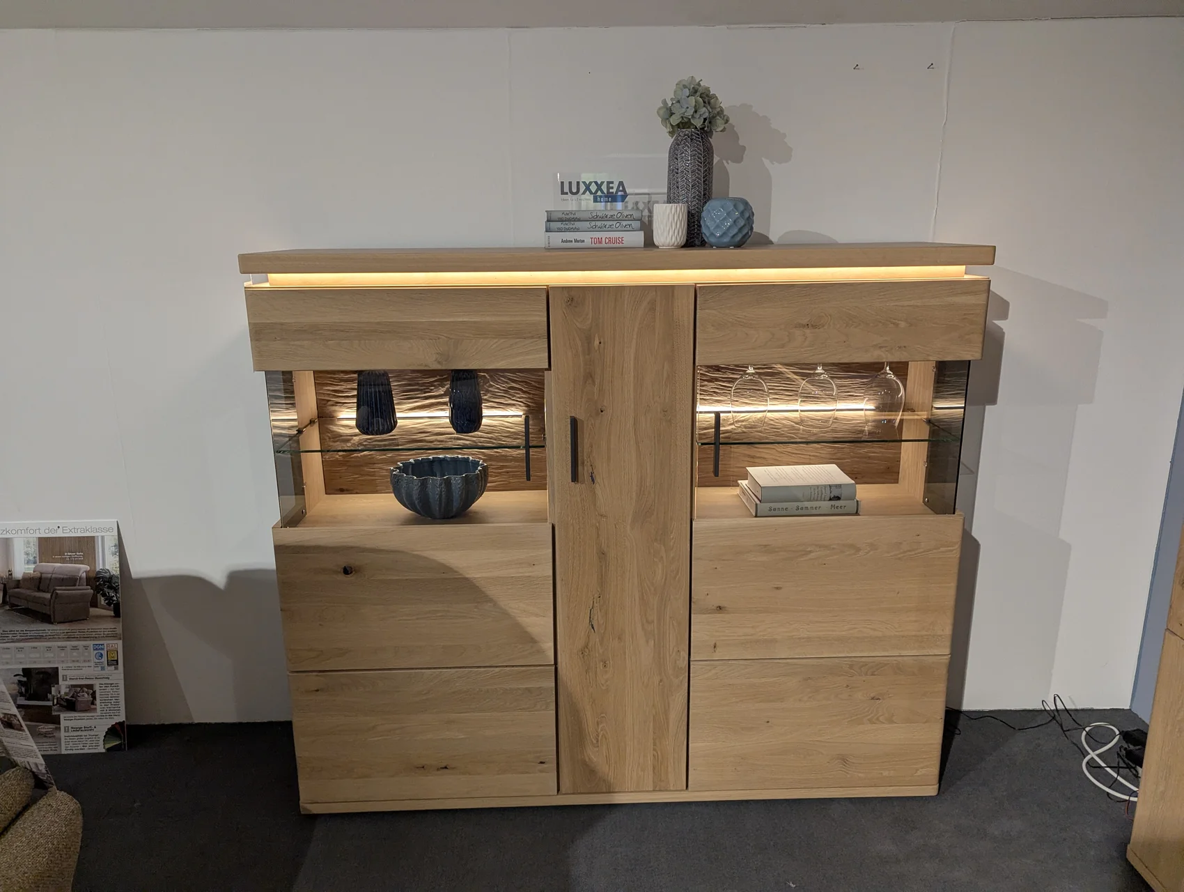 Highboard Balkeneiche Bianco geölt Highboard Balkeneiche Bianco geölt