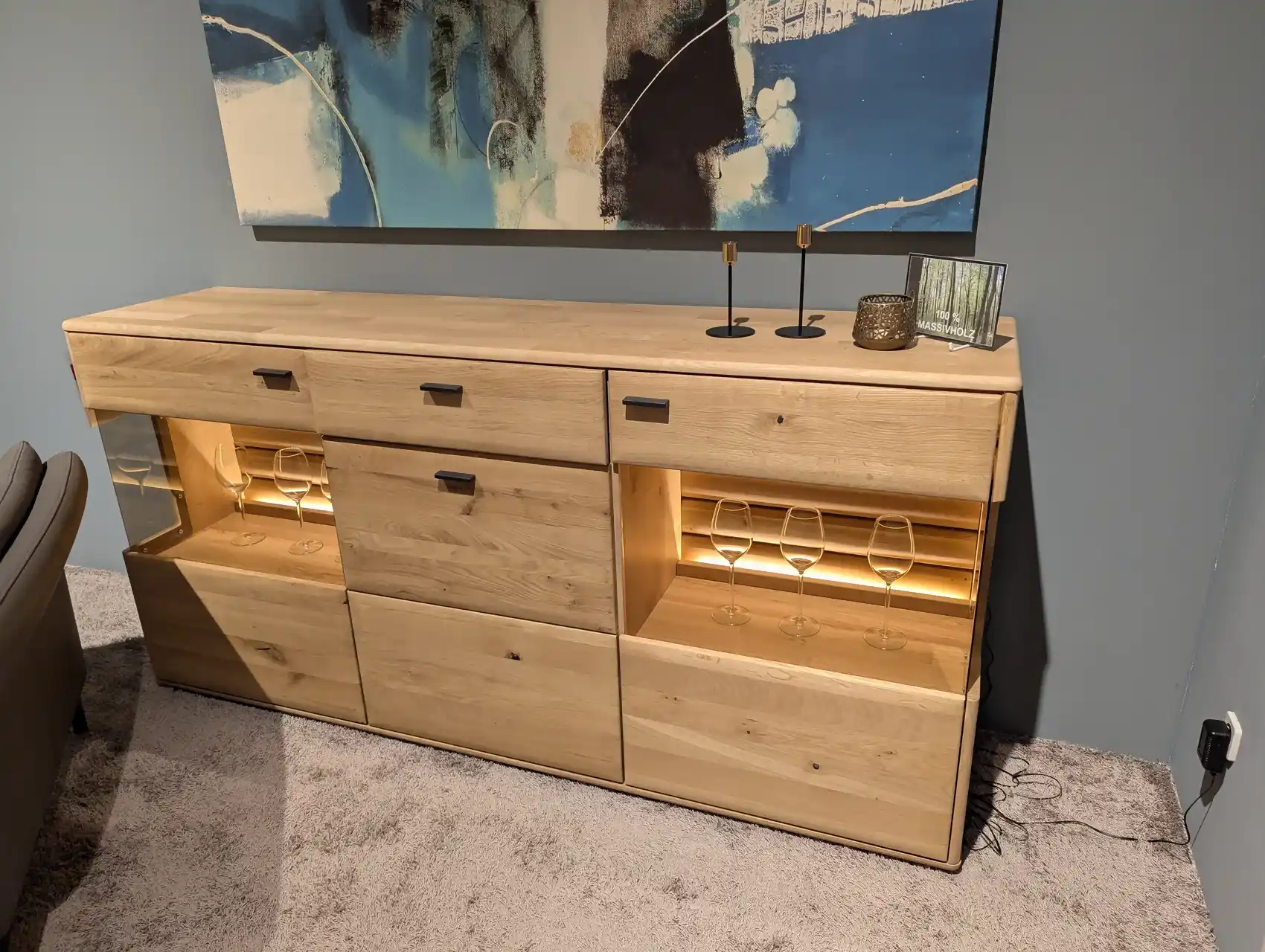 Sideboard – Ast-/Balkeneiche & Kristalleiche geölt Sideboard – Ast-/Balkeneiche & Kristalleiche geölt