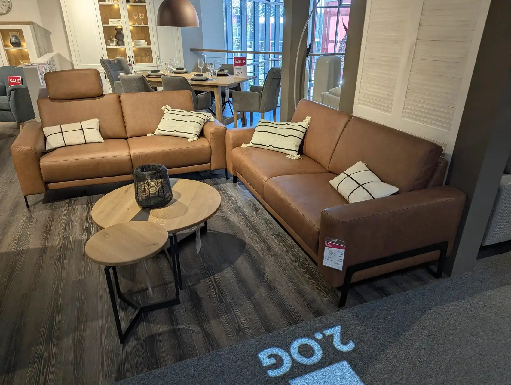 Sofakombination in Leder