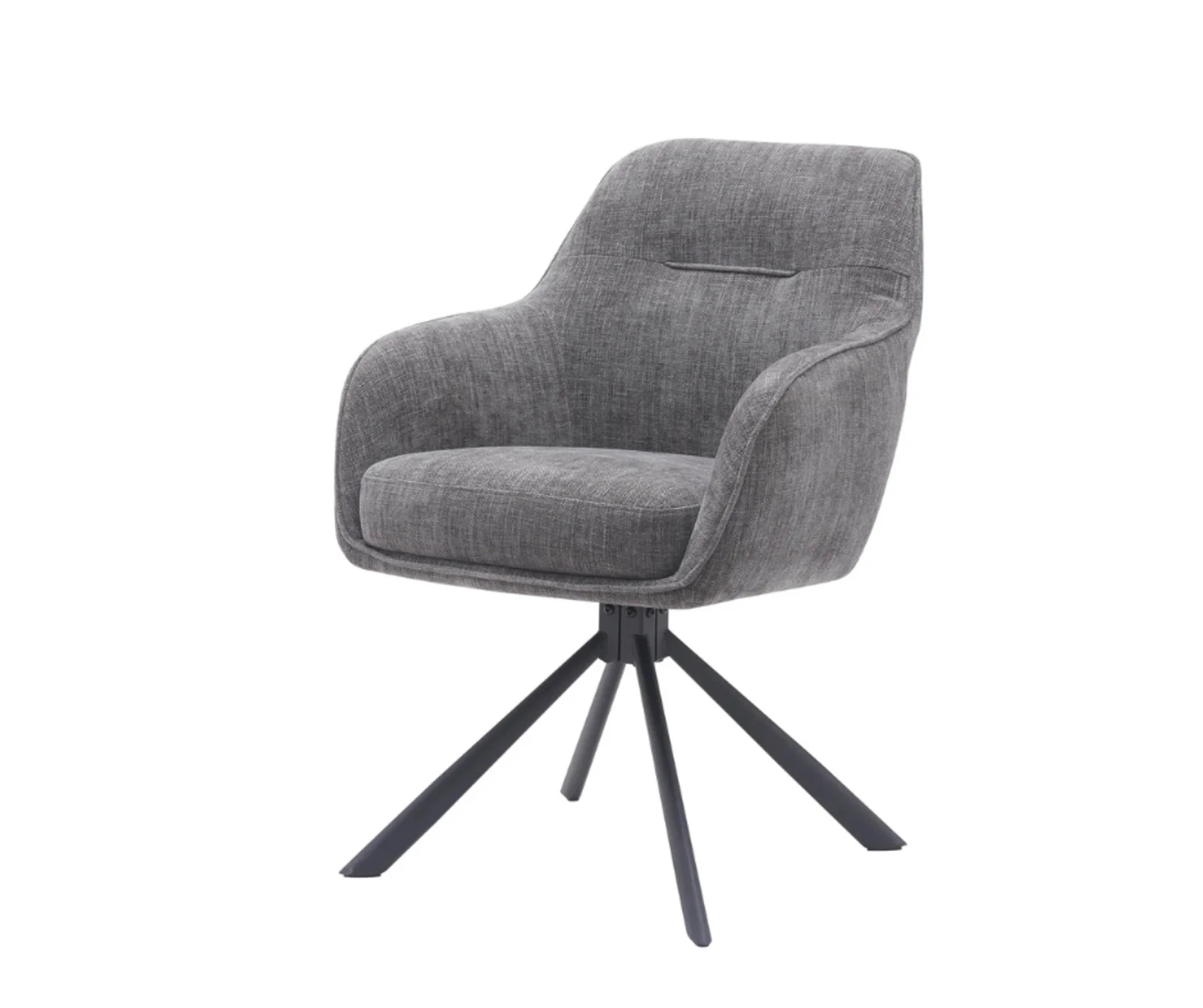 Armlehnstuhl in Graphit in einer leicht nach links gedrehten Position